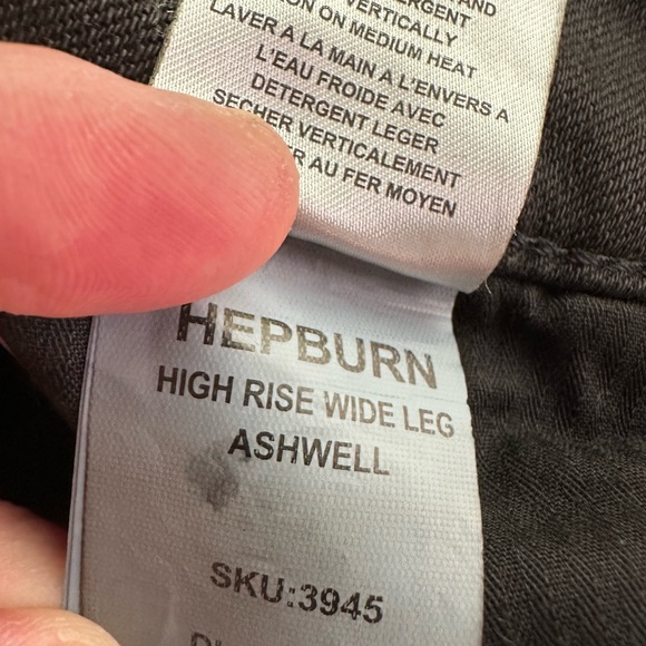 DL1961 High Rise Wide Leg Hepburn Ashwell Raw Frayed Hem size 31 - Picture 14 of 16